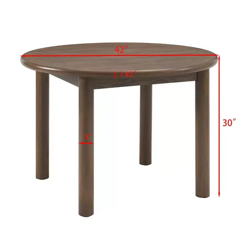Table à manger ronde pour 4 personnes, table de cuisine de ferme, table de salle à manger ronde en bois