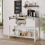 Heynemo Console Table avec étagère de rangement et porte coulissante style grange, Table d'entrée de ferme avec rangement, Console étroite et longue de 46 pouces, Tables console