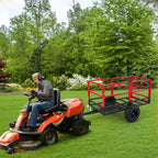 Chariot, Benne de jardin, Capacité de 680 kg, Remorque VTT en acier robuste de 623 litres avec 2 roues, Chariot de tondeuse pour tracteur, VTT, UTV