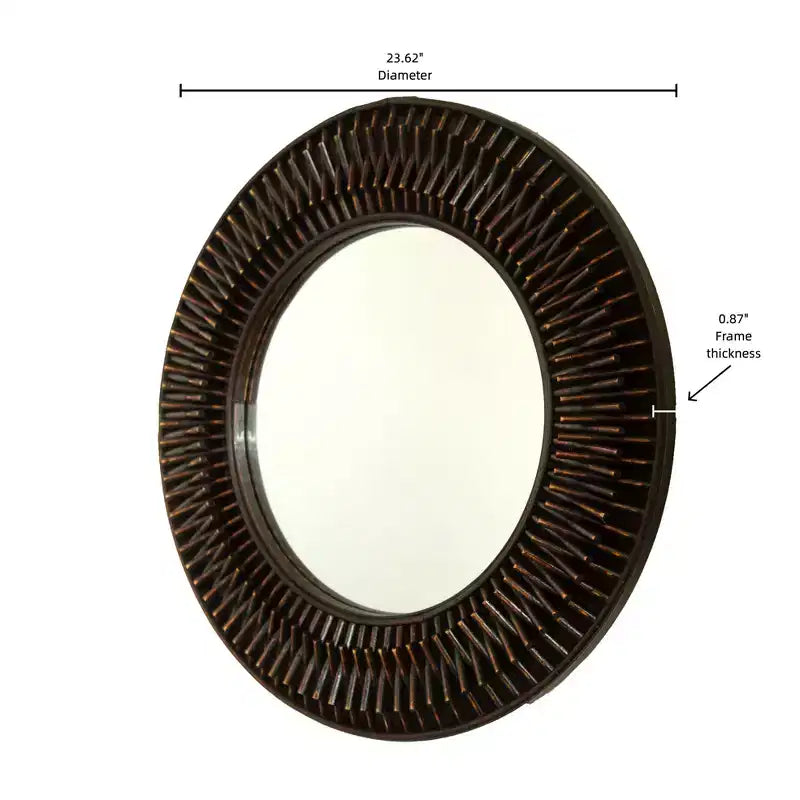 Miroir mural GDFStudio Aura en bambou, style milieu de siècle