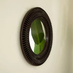 Miroir mural GDFStudio Aura en bambou, style milieu de siècle
