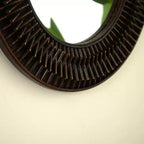 Miroir mural GDFStudio Aura en bambou, style milieu de siècle
