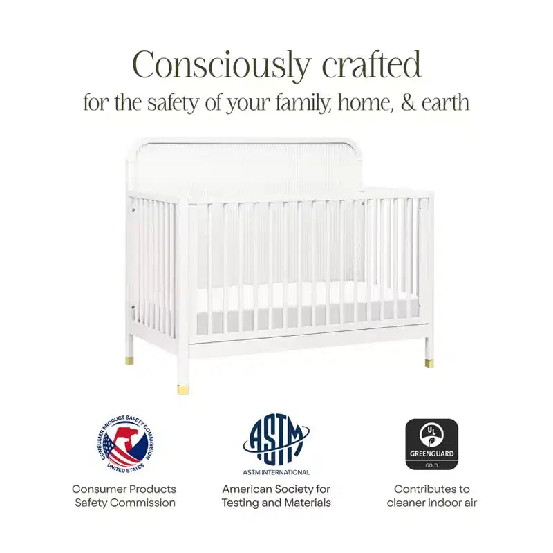 Lit de bébé convertible 4-en-1 Brimsley Tambour de Namesake - Blanc chaud