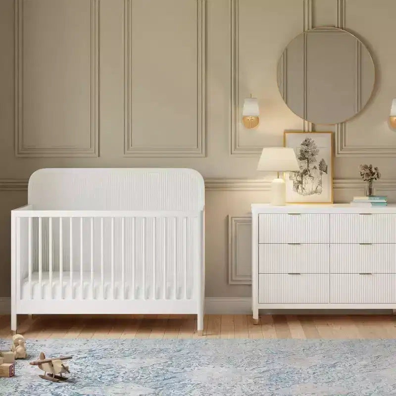 Lit de bébé convertible 4-en-1 Brimsley Tambour de Namesake - Blanc chaud