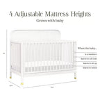 Lit de bébé convertible 4-en-1 Brimsley Tambour de Namesake - Blanc chaud