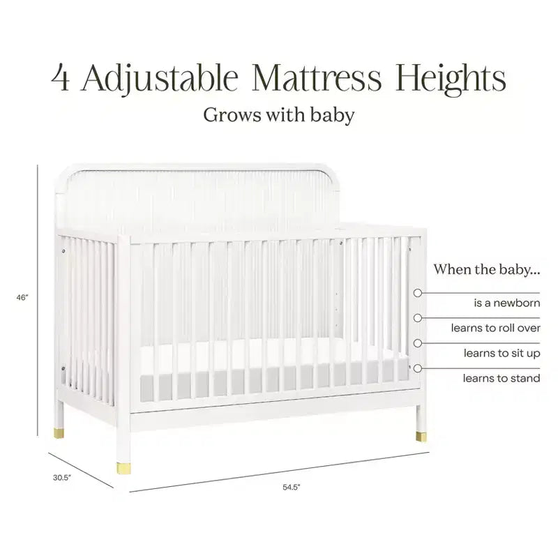 Lit de bébé convertible 4-en-1 Brimsley Tambour de Namesake - Blanc chaud