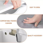 Banc de rangement pour chaussures avec coussin, Banc d'entrée avec rangement à couvercle pour couloir et salon