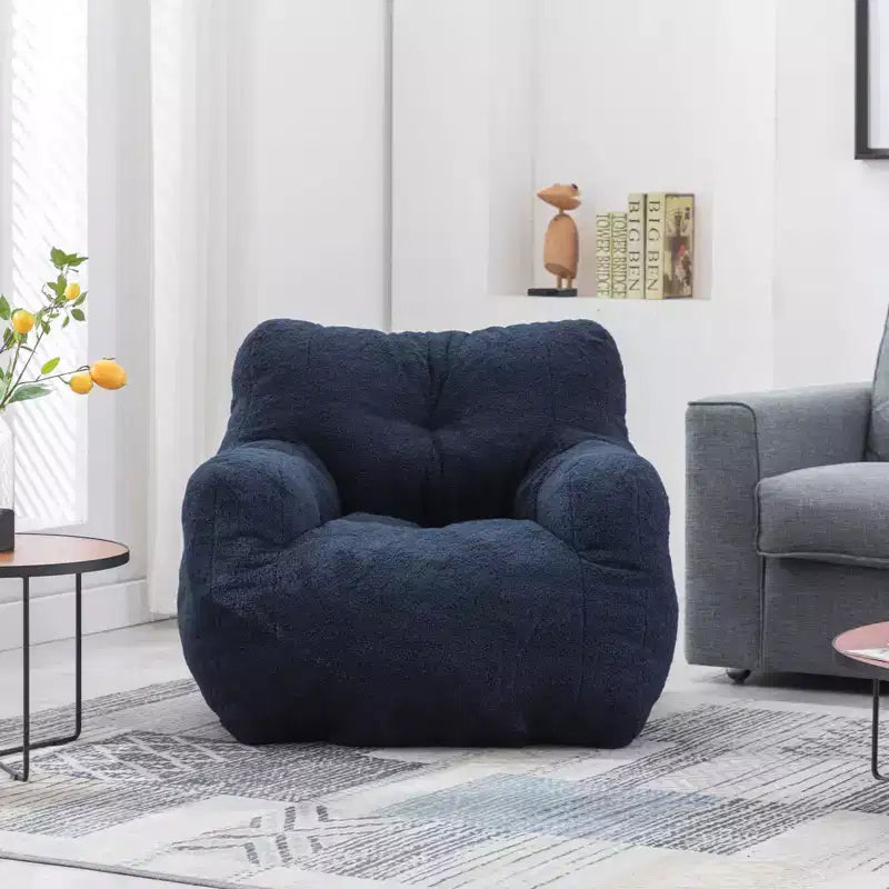 Fauteuil pouf moelleux, canapé paresseux en mousse à mémoire de forme, fauteuil d'appoint résistant à l'usure pour salon, balcon, bureau
