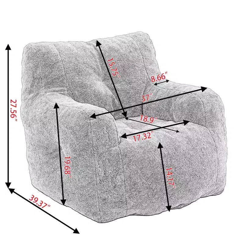 Fauteuil pouf moelleux, canapé paresseux en mousse à mémoire de forme, fauteuil d'appoint résistant à l'usure pour salon, balcon, bureau