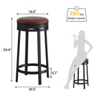 COZONY Lot de tabourets de bar pivotants, tabourets réglables hauteur comptoir, tabourets d'îlot de cuisine pour coin petit-déjeuner, bar de maison, repas sur comptoir