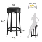 COZONY Lot de tabourets de bar pivotants, tabourets réglables hauteur comptoir, tabourets d'îlot de cuisine pour coin petit-déjeuner, bar de maison, repas sur comptoir