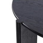 Table à manger ronde noire de 42 pouces, convient pour plusieurs personnes mangeant en même temps, idéale pour les salles à manger et les salons