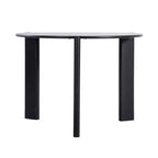 Table à manger ronde noire de 42 pouces, convient pour plusieurs personnes mangeant en même temps, idéale pour les salles à manger et les salons