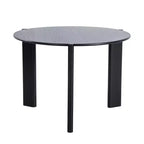 Table à manger ronde noire de 42 pouces, convient pour plusieurs personnes mangeant en même temps, idéale pour les salles à manger et les salons