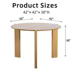 Table à manger ronde noire de 42 pouces, convient pour plusieurs personnes mangeant en même temps, idéale pour les salles à manger et les salons