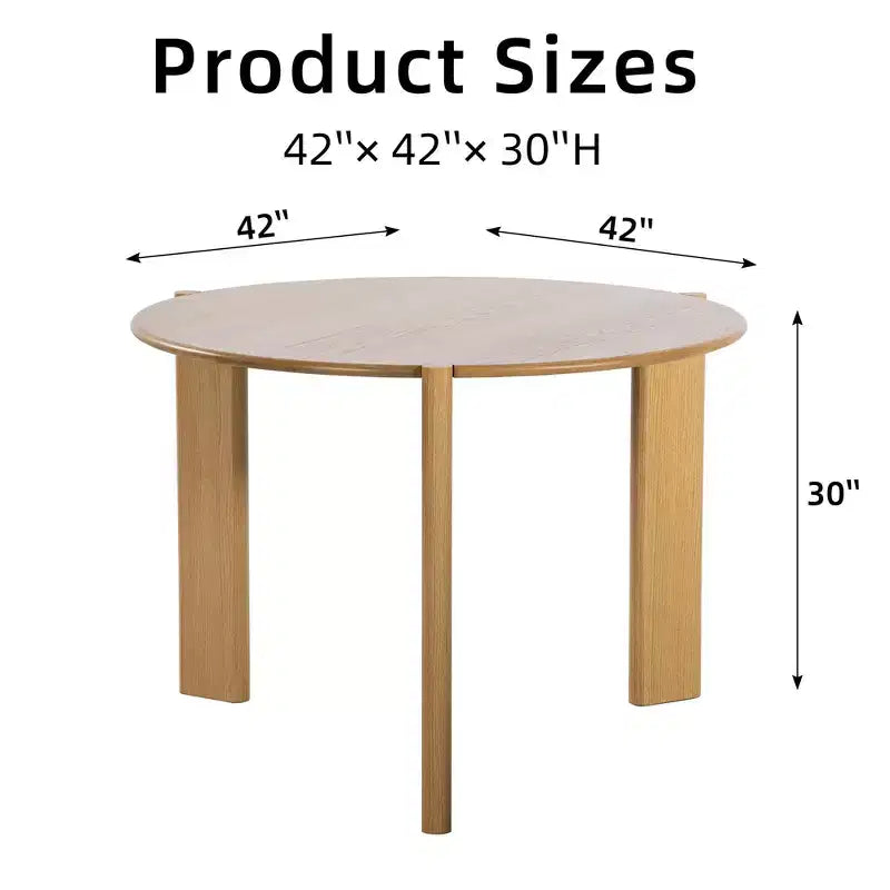 Table à manger ronde noire de 42 pouces, convient pour plusieurs personnes mangeant en même temps, idéale pour les salles à manger et les salons