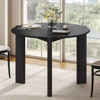 42 Inch Round Black Dining Table, Suitable For Multiple People Dining At The Same Time, Suitable For Both Dining And Living Rooms