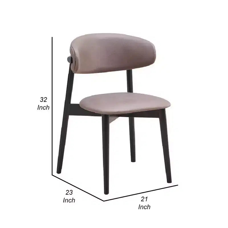 Lot de 2 chaises de salle à manger d'appoint Royal Hampton 23 pouces, pieds tournés, tissu gris, noir