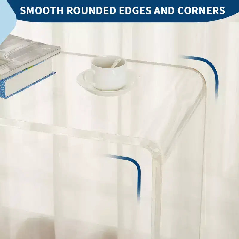COZONY Table console moderne en acrylique, Table d'appoint étroite transparente, Accent compact pour entrée, Durable et légère, pour salon ou salle à manger