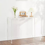 COZONY Table console moderne en acrylique, Table d'appoint étroite transparente, Accent compact pour entrée, Durable et légère, pour salon ou salle à manger