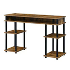HomeStock 28 in.H Black Color Wood Composite Computer Desks with All Purpose Drawer
