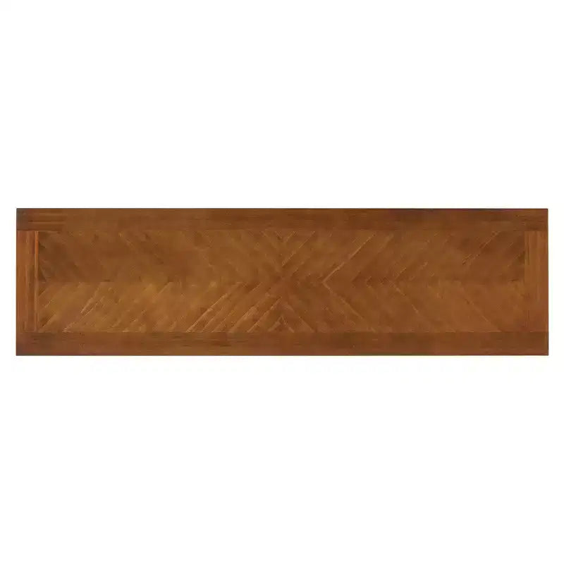 Console rustique avec rangement, table d'entrée de style fermier avec tiroirs et étagère ouverte, table de canapé vintage en bois pour couloir