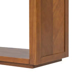 Console rustique avec rangement, table d'entrée de style fermier avec tiroirs et étagère ouverte, table de canapé vintage en bois pour couloir