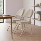 Lot de 4 chaises pliantes noires, ensemble de 4 chaises pliantes avec assise rembourrée, chaises de salle à manger pliantes en tissu coton-lin pour invités, cuisine, bureau