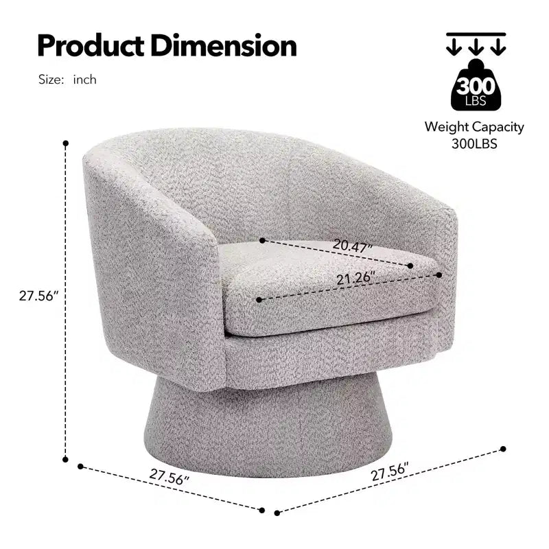 COZONY 28 Fauteuil d'appoint pivotant en velours avec ottoman, rotation à 360°, support ergonomique, fauteuil moderne à accoudoirs ronds pour salon, chambre à coucher