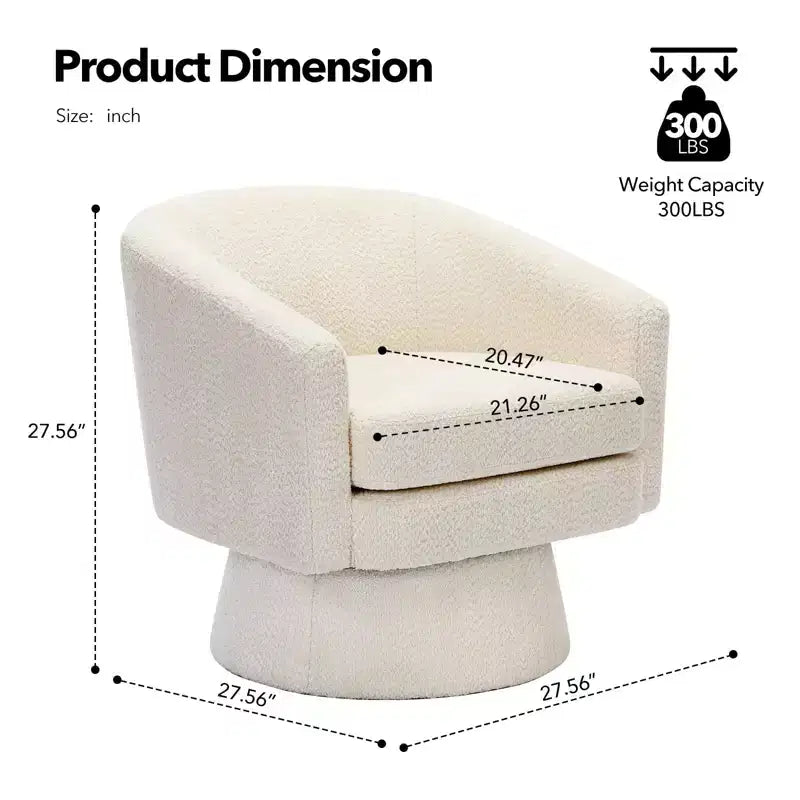 COZONY 28 Fauteuil d'appoint pivotant en velours avec ottoman, rotation à 360°, support ergonomique, fauteuil moderne à accoudoirs ronds pour salon, chambre à coucher