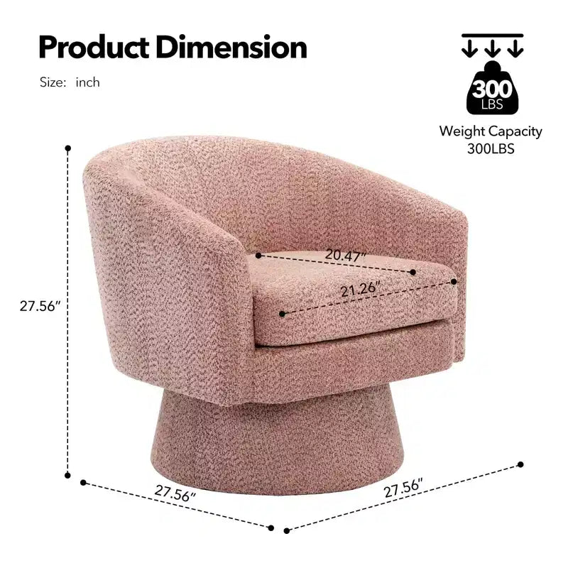 COZONY 28 Fauteuil d'appoint pivotant en velours avec ottoman, rotation à 360°, support ergonomique, fauteuil moderne à accoudoirs ronds pour salon, chambre à coucher