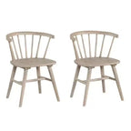 Lot de 2 chaises de salle à manger Royal Hampton, dossier à barreaux et pieds Shaker, bois noir