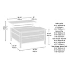 Table basse relevable moderne Valdosta GDFStudio avec rangement intégré