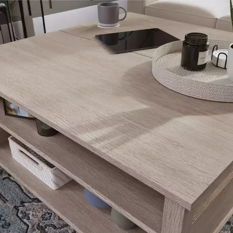 Table basse relevable moderne Valdosta GDFStudio avec rangement intégré