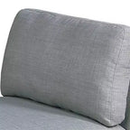 Fauteuil de canapé modulable sans accoudoirs Royal Hampton 37 pouces, tissu Dorris gris clair, bois