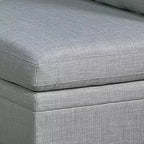 Fauteuil de canapé modulable sans accoudoirs Royal Hampton 37 pouces, tissu Dorris gris clair, bois