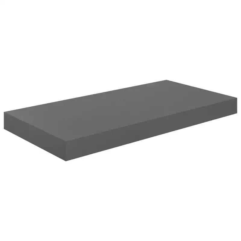 Lot de 2 étagères murales en MDF alvéolé gris brillant, métal