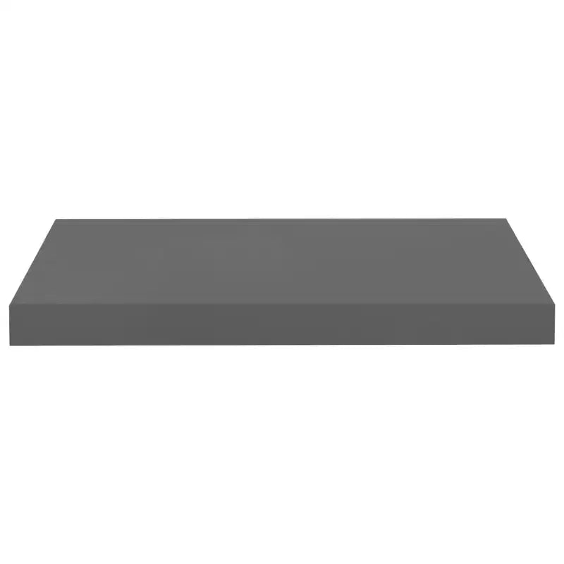 Lot de 2 étagères murales en MDF alvéolé gris brillant, métal