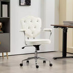 Joli fauteuil de bureau, chaise de bureau en tissu velours capitonné, chaise d'ordinateur pivotante