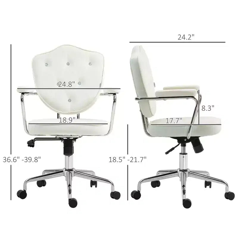 Joli fauteuil de bureau, chaise de bureau en tissu velours capitonné, chaise d'ordinateur pivotante