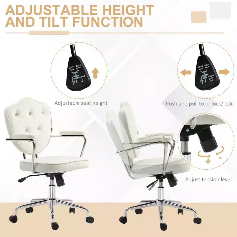 Joli fauteuil de bureau, chaise de bureau en tissu velours capitonné, chaise d'ordinateur pivotante