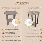 COZAYH Table d'appoint rustique en bois de ferme et étagère de rangement, gris vintage, lot de 2