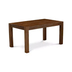 Table à manger HomeStock 7 pièces rectangulaire en bois massif finition chêne naturel avec 6 chaises Parson
