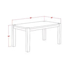 Table à manger HomeStock 7 pièces rectangulaire en bois massif finition chêne naturel avec 6 chaises Parson