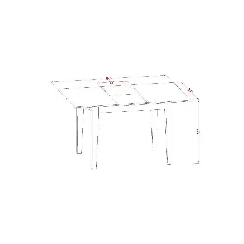 Ensemble de salle à manger moderne - Table de cuisine 7 pièces avec chaises - Table rectangulaire de 36x54 pouces et sièges en similicuir