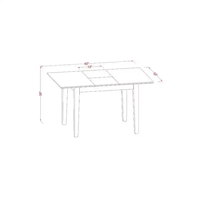Ensemble table de cuisine 3 pièces Table à manger rectangulaire avec rallonge et 2 chaises Parsons - Tissu lin rustique
