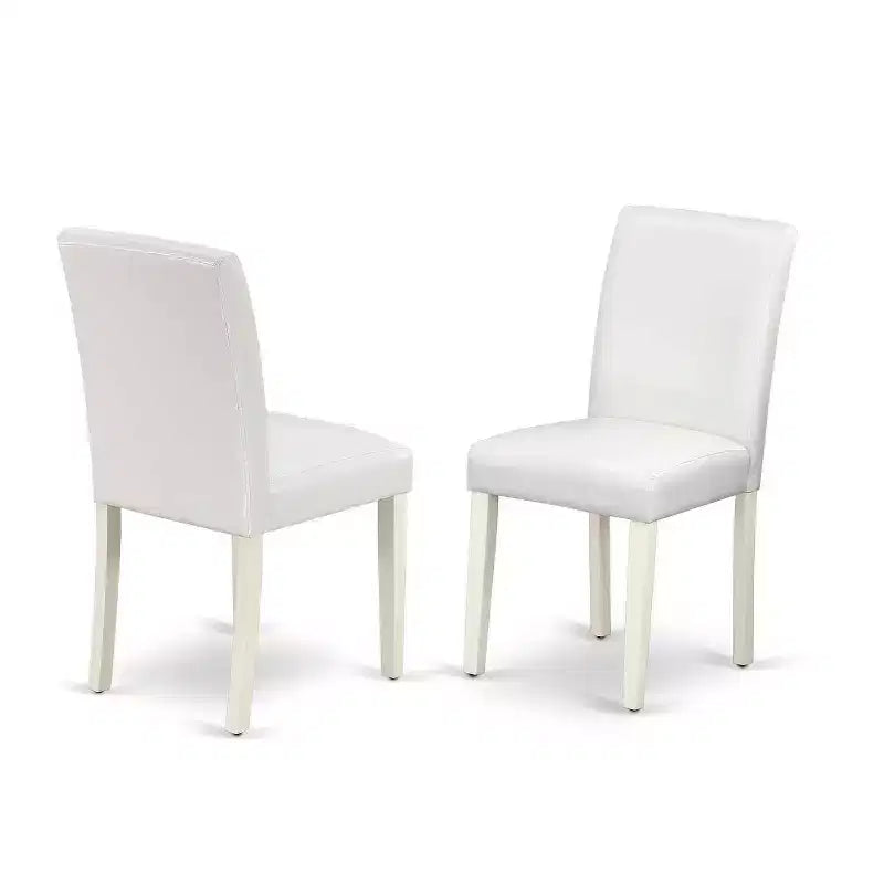 Ensemble de salle à manger moderne 3 pièces - Table ronde et 2 chaises Parsons - 106,7 cm - Design urbain chic