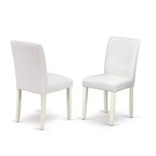 Ensemble de salle à manger moderne 3 pièces - Table ronde et 2 chaises Parsons - 106,7 cm - Design urbain chic