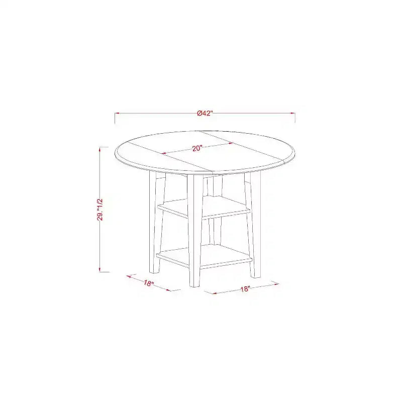 Ensemble de salle à manger moderne 3 pièces - Table ronde et 2 chaises Parsons - 106,7 cm - Design urbain chic