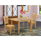 Ensemble de salle à manger style campagne française - Table et chaises 5 pièces pour cuisine ou coin repas